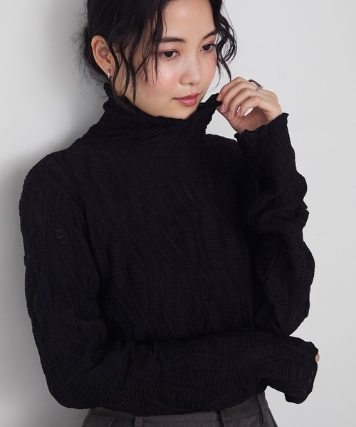 日本🇯🇵連線 Forksy 樹木紋透膚高領長袖T恤 打底 內搭 透膚 長袖 5色(任買兩件711免運)/預購