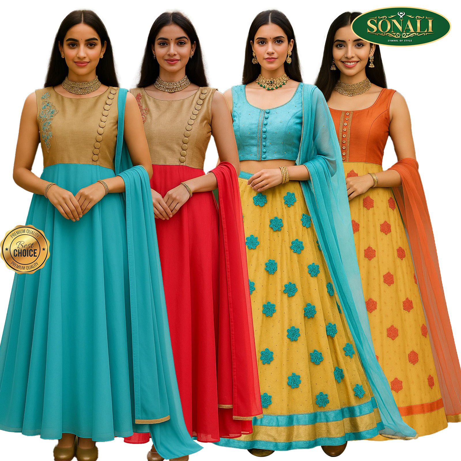 Sonali's Women's Premier Suits Collections / Women's Sets / Ladies Indian Traditional Suits