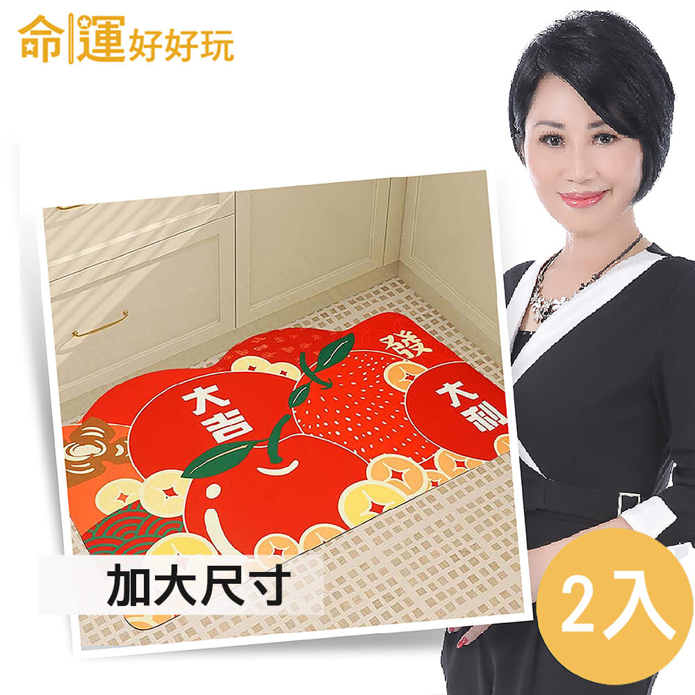 【命運好好玩】李玉珮-果然好運硅藻土地墊(2入) (廠商直出、不參加免運及滿額贈優惠)