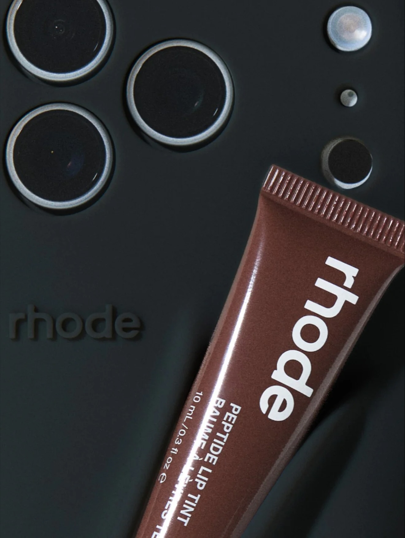 rhode lip case 全黑矽膠手機殼