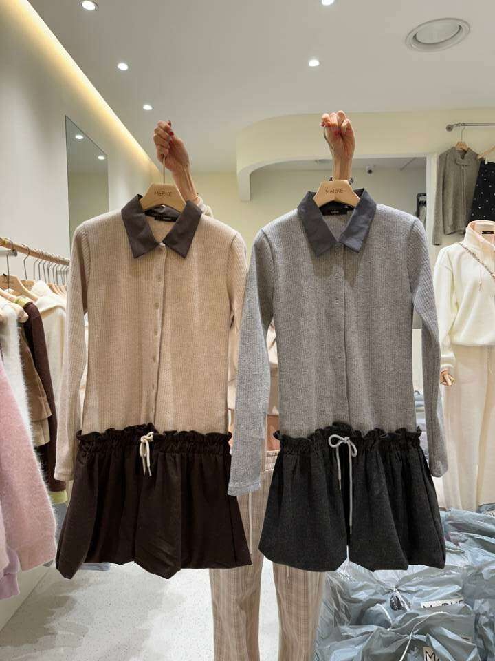 ME5240 拼接針織洋裝連身裙