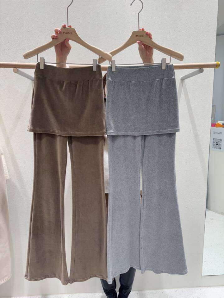 ME5244 毛巾布純色圍裙長褲