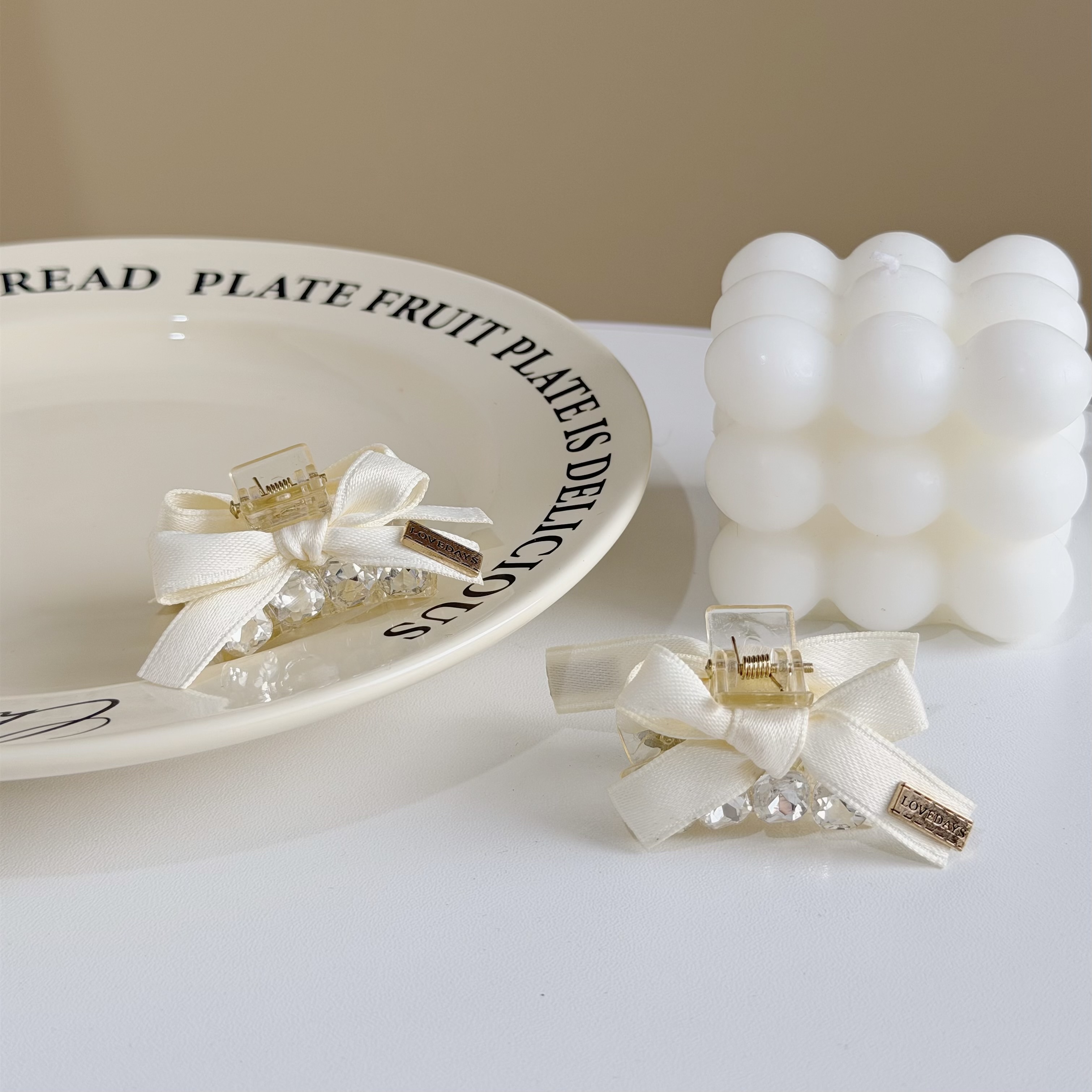 G09水鑽蝴蝶結抓夾【單支】