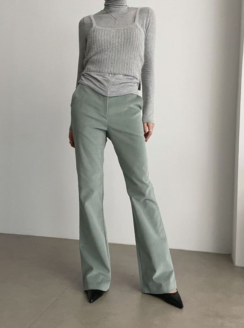 ME5247 長腿絨面喇叭褲 (S/M)