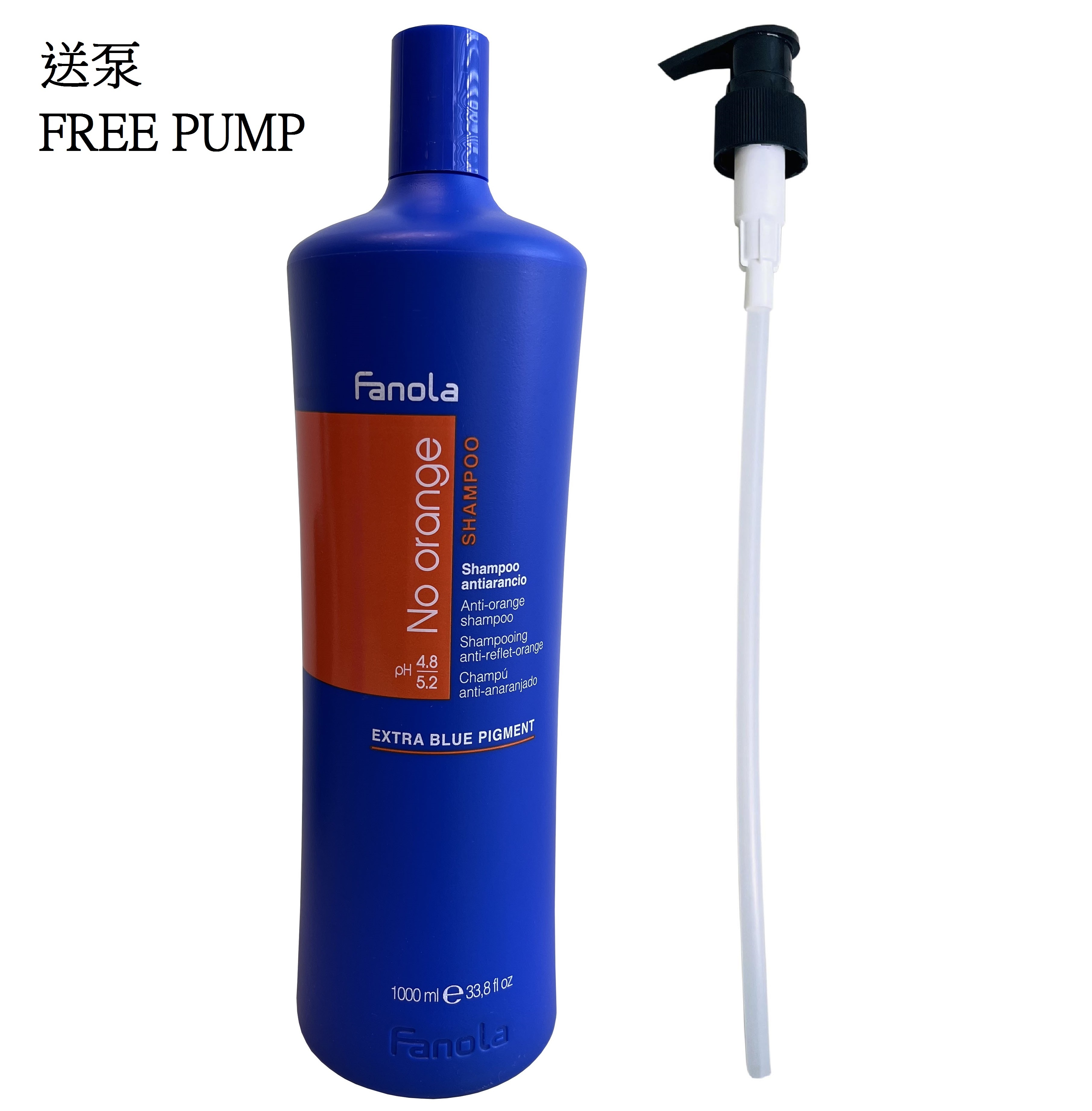 Fanola No Orange Shampoo 1000ml(Free Pump) 去橙洗髮水