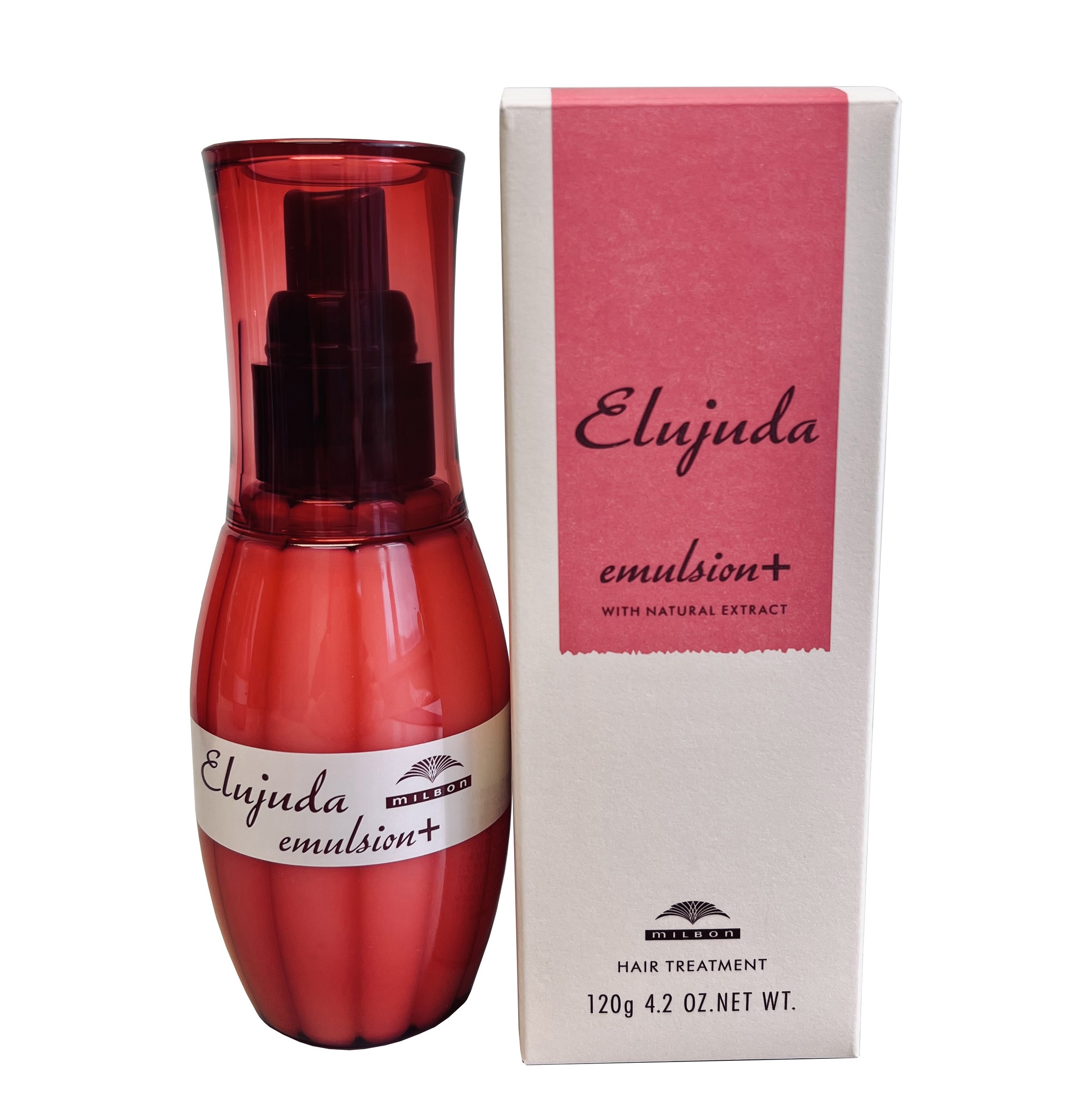 日本 Milbon Elujuda Emulsion(Red)(適合正常至粗硬髮質)120g 生命果精華潤髮乳