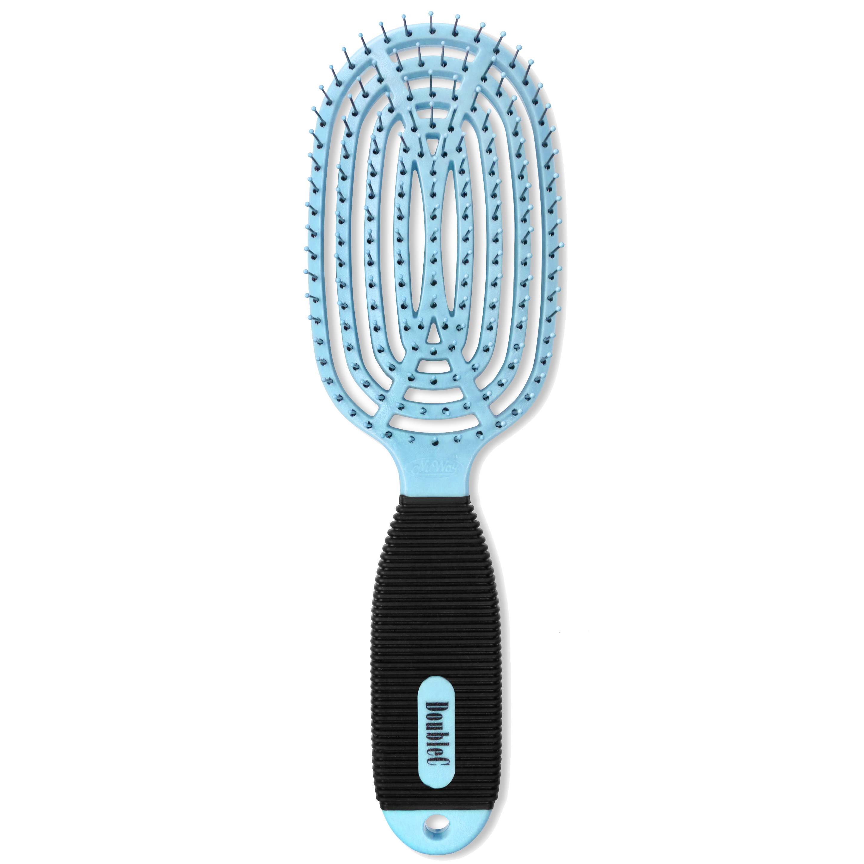 NuWay4Hair 施魔梳 (Double C 系) (Blue) Curved Detangler Brush