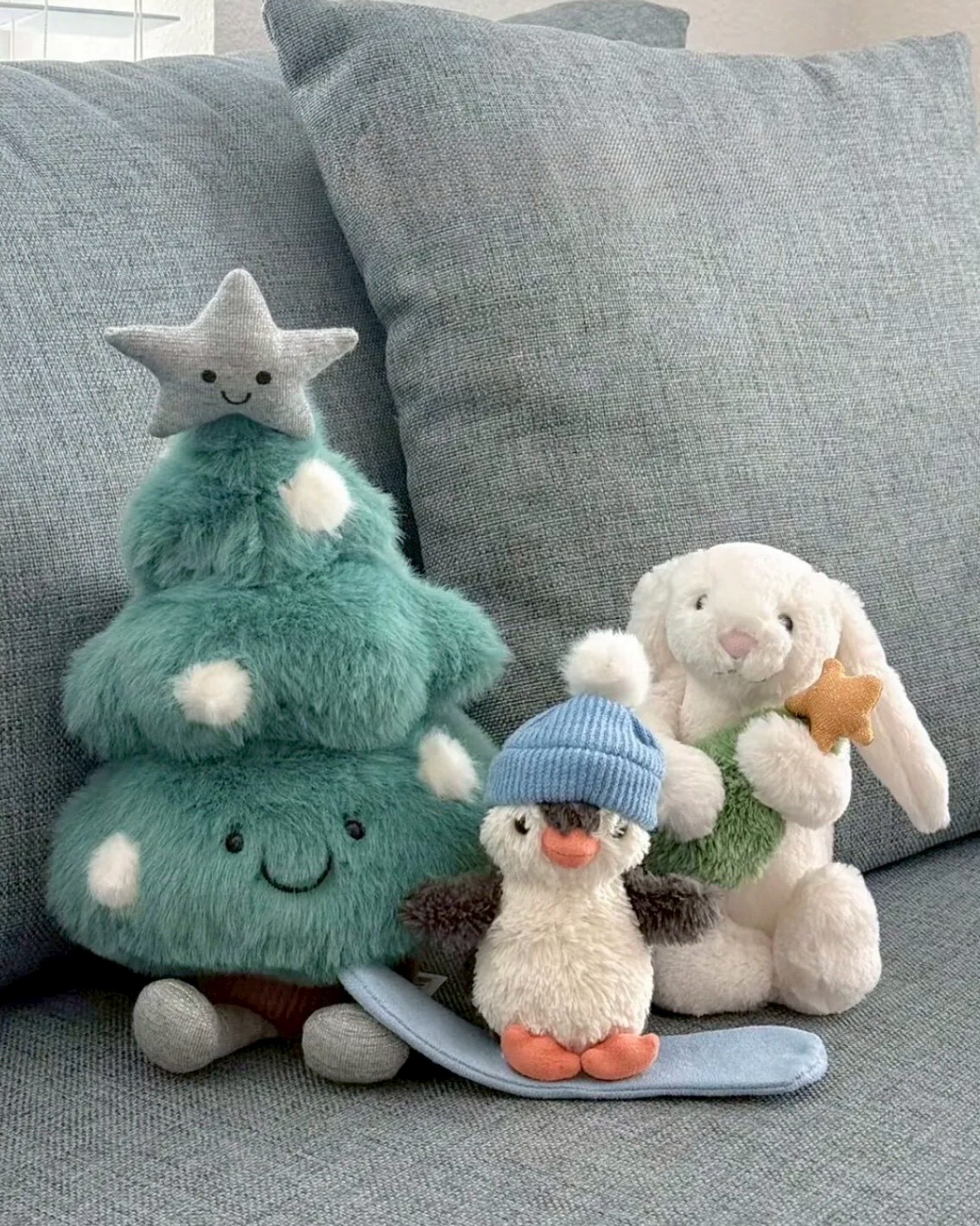 JELLYCAT 聖誕節系列 毛絨玩偶 滑板企鵝 邦尼兔 聖誕樹