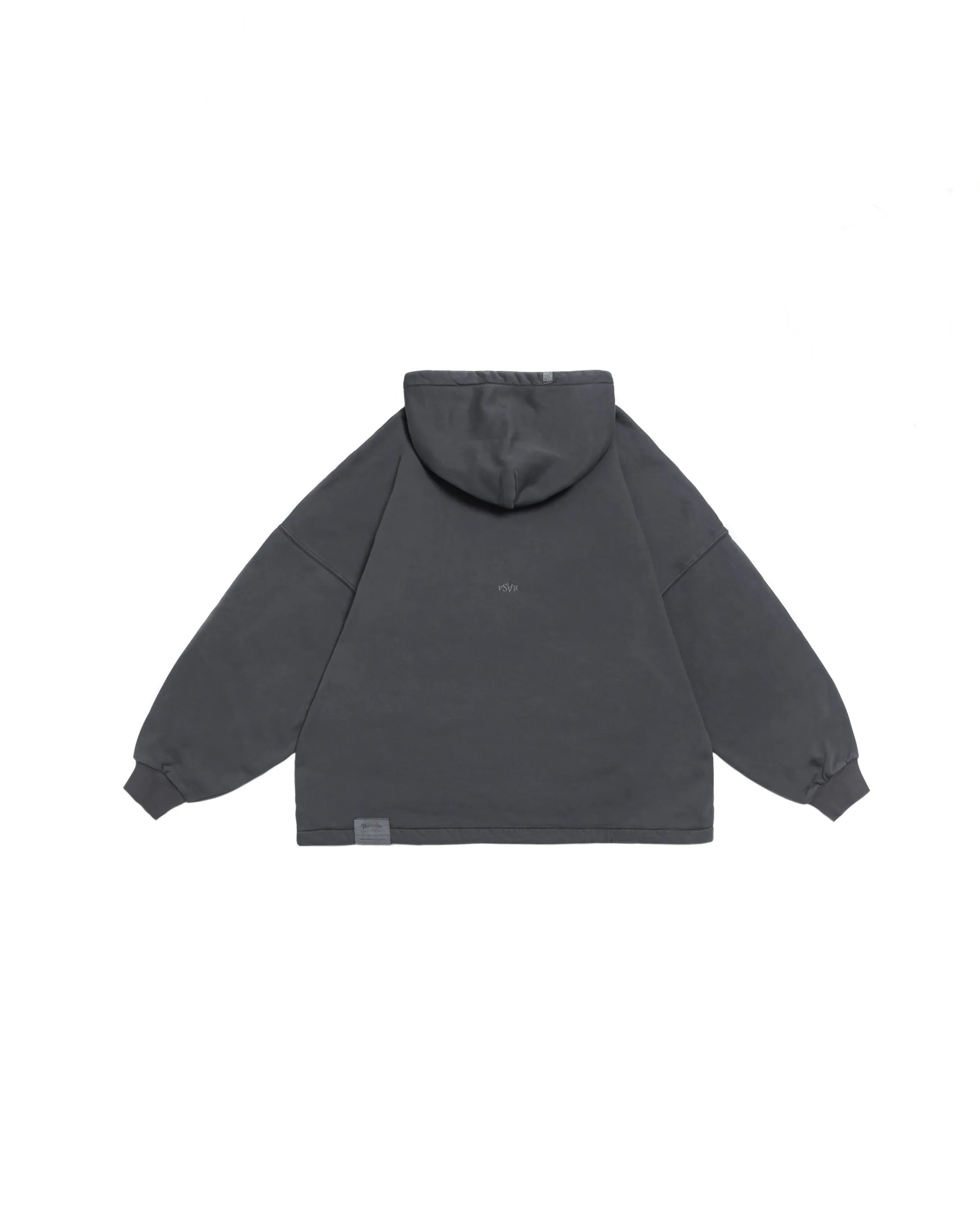 PERSEVERE CLASSIC BRUSHED WASHED HOODIE - WASHED DEEP GREY-BLUE