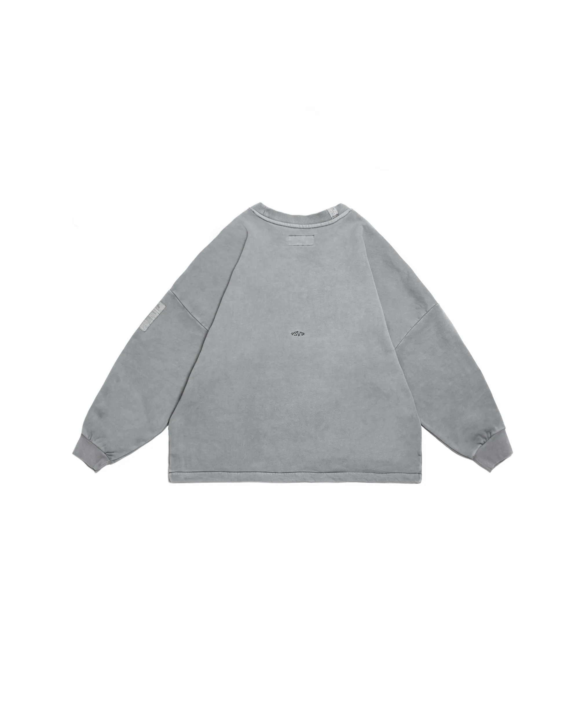 PERSEVERE CLASSIC BRUSHED WASHED SWEATSHIRT - WASHED GREY