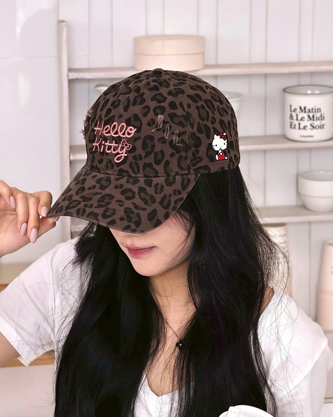 <正版授權>三麗鷗 HELLO KITTY 豹紋 漁夫帽 棒球帽