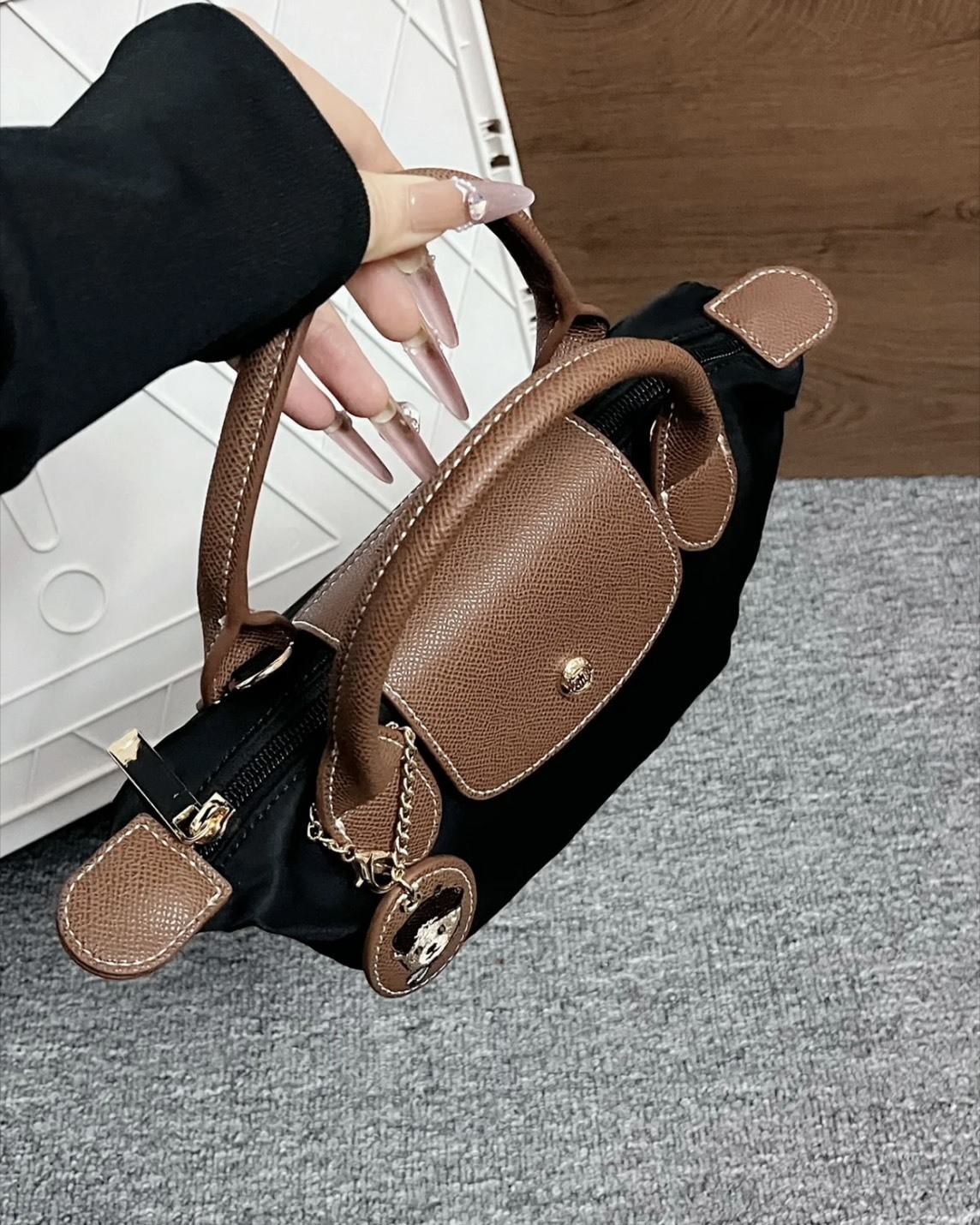 <超可愛>Teenie Weenie 托特 小包 尼龍 拼接 小熊 水餃包 5色