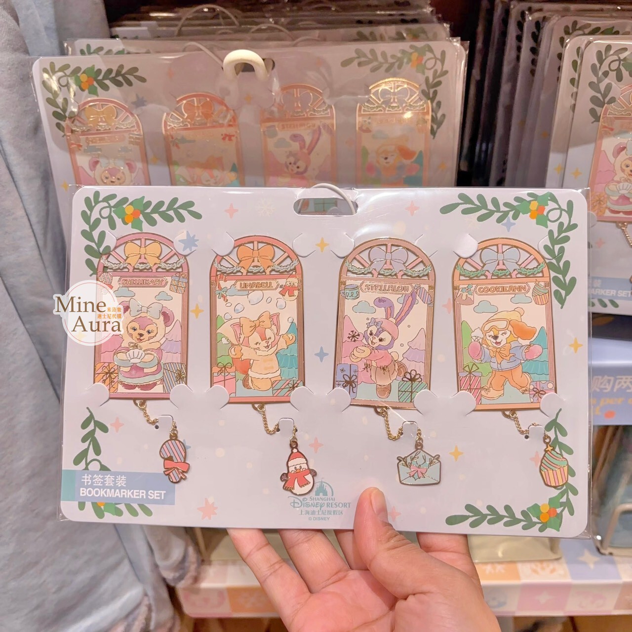 達菲 Duffy 與好友們 冰雪伙伴系列 造型 金屬書籤 文具用品 -上海迪士尼樂園