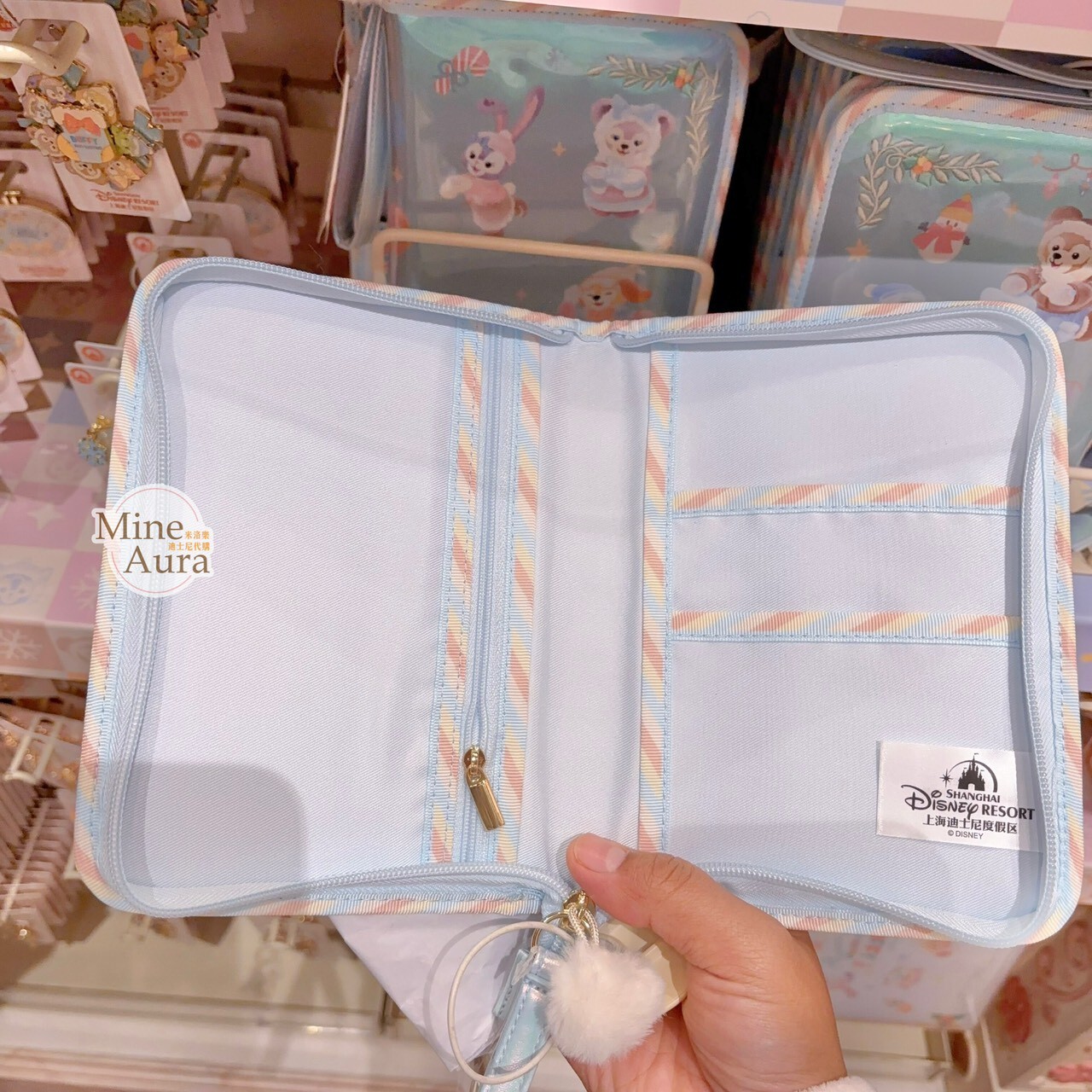 達菲 Duffy 與好友們 冰雪伙伴系列 隨身 文具 收納包 -上海迪士尼樂園