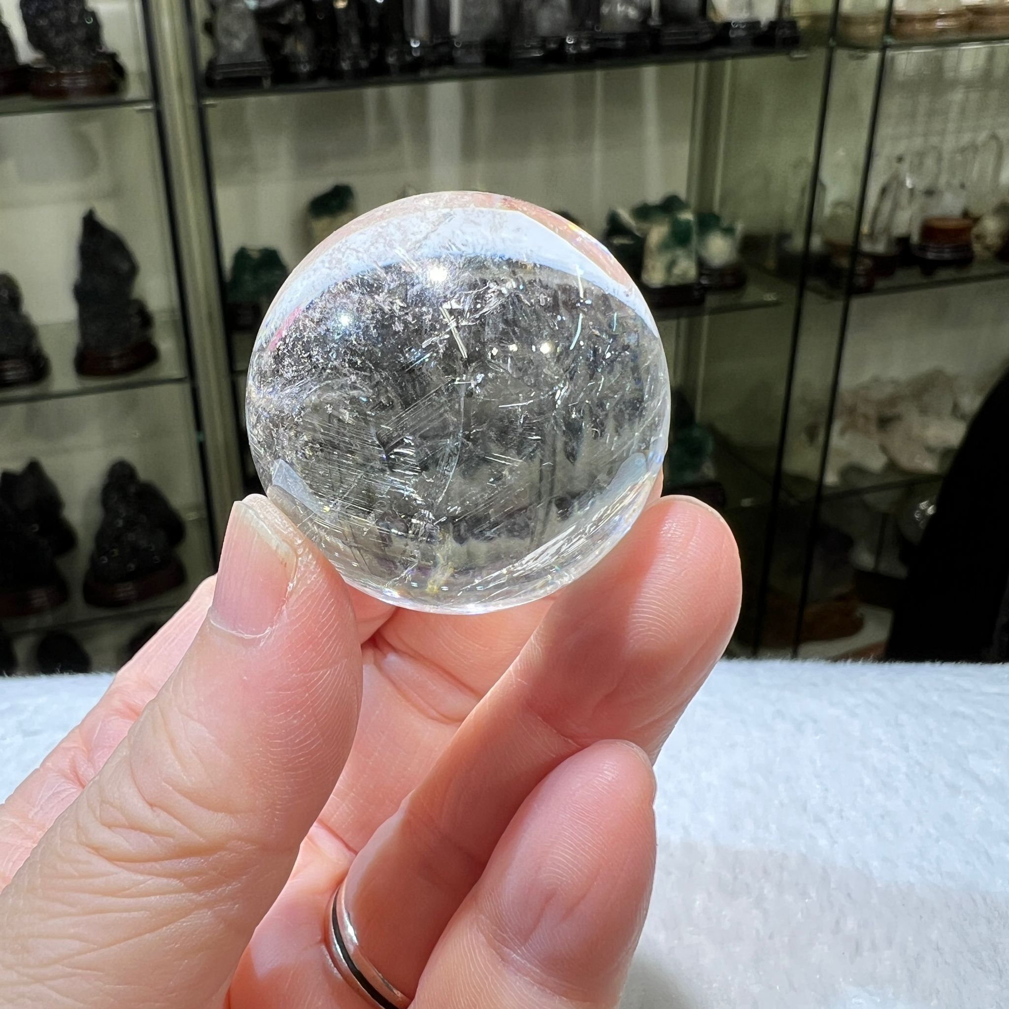 白水晶球 3.6 cm+/- (不連座) #CA0041