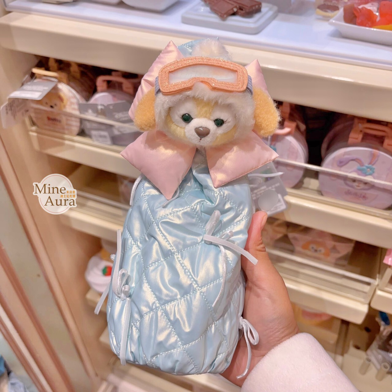 達菲 Duffy 與好友們 冰雪伙伴系列 可琦安 餅乾 CookieAnn 保溫瓶 水杯 + 造型杯套 -上海迪士尼樂園