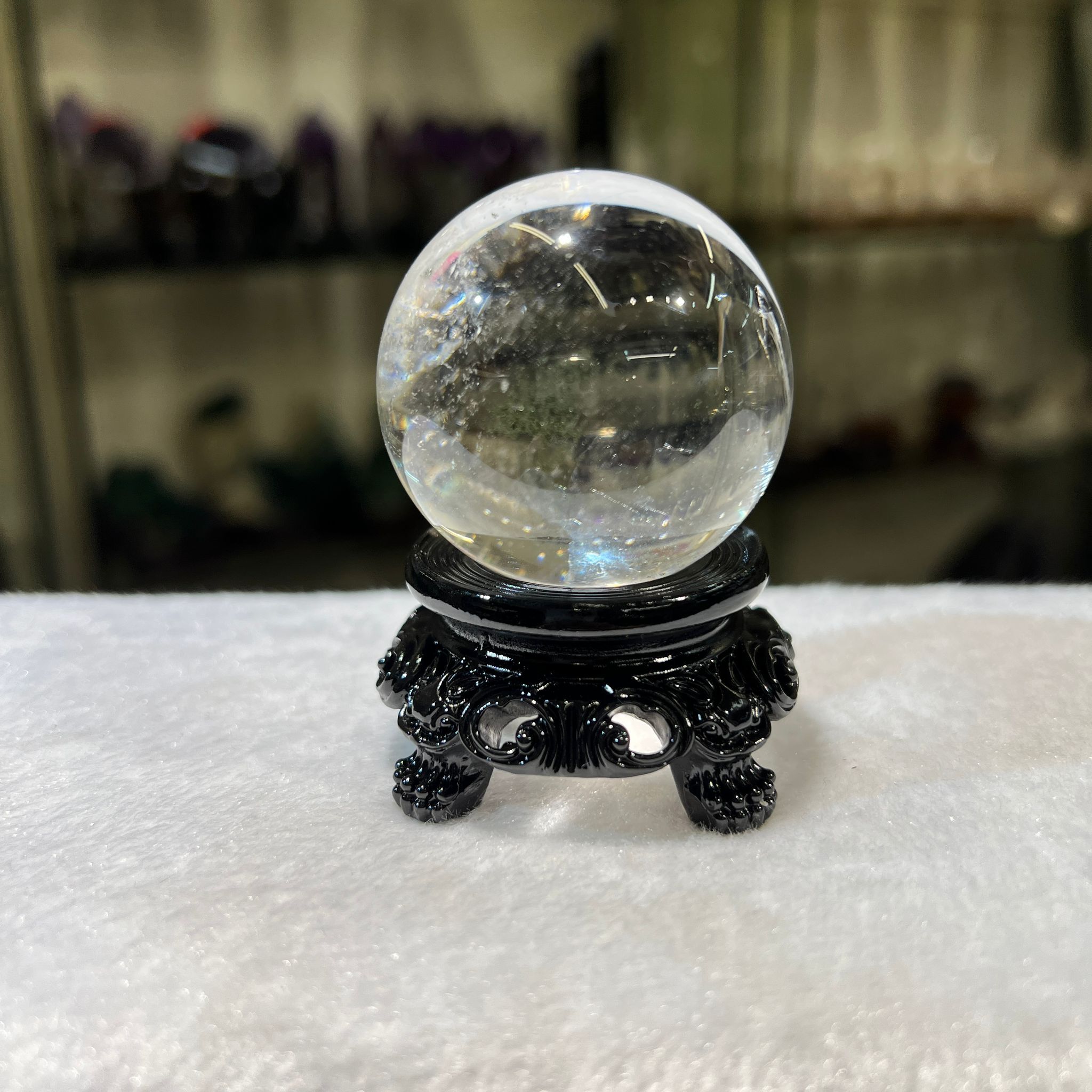 白水晶球 4.5 cm+/- (不連座) #CA0044