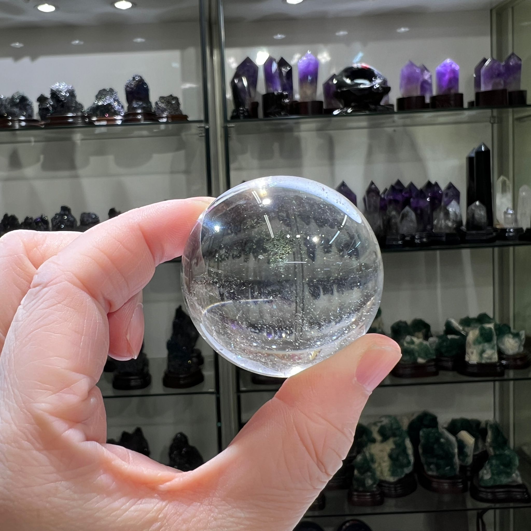 白水晶球 4.5 cm+/- (不連座) #CA0044