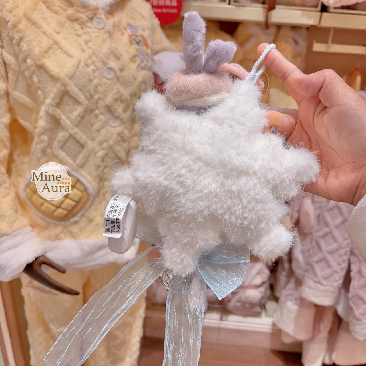 達菲 Duffy 與好友們 冰雪伙伴系列 史黛拉露 星黛露 StellaLou 雪花造型 絨毛 發光 掛飾 擺飾品 -上海迪士尼樂園