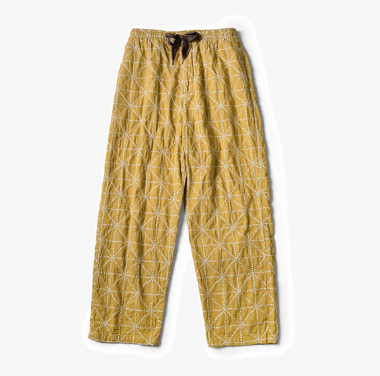 KAPITAL 8OZ COLORED EASY PANTS WITH FOLK-DOJO EMBROIDERY - PRE ORDER ITEM (預訂中)