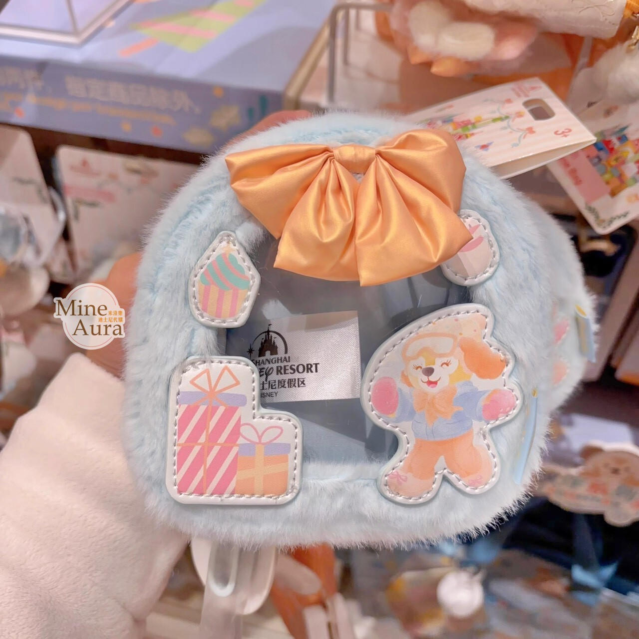 達菲 Duffy 與好友們 冰雪伙伴系列 可琦安 餅乾 CookieAnn 透明 零錢包 吊飾 鑰匙圈 -上海迪士尼樂園