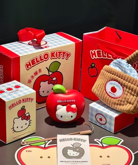 KTQ STORE ‧ Sanrio 三麗鷗 Hello Kitty 正版授權 蘋果充電式暖暖包 暖手寶