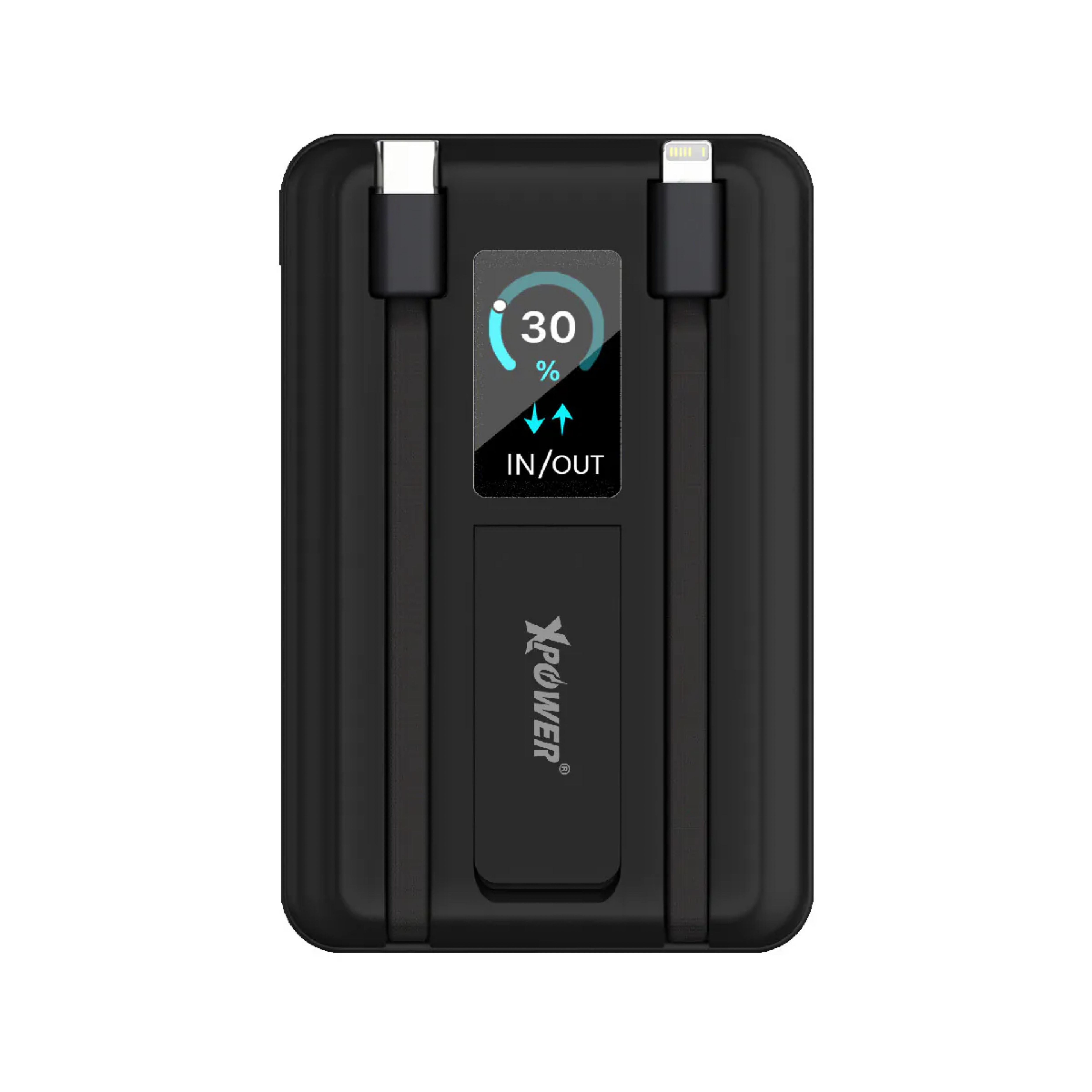 XPower MagSwift 7合1多功能數顯10000mAh Type-C PD/Lightning雙內置線+磁吸PD3.0無線移動電源