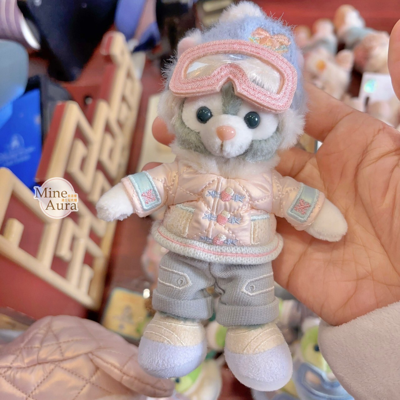 達菲 Duffy 與好友們 冰雪伙伴系列 傑拉托尼 畫家貓 Gelatoni 鑰匙圈 吊飾 -上海迪士尼樂園