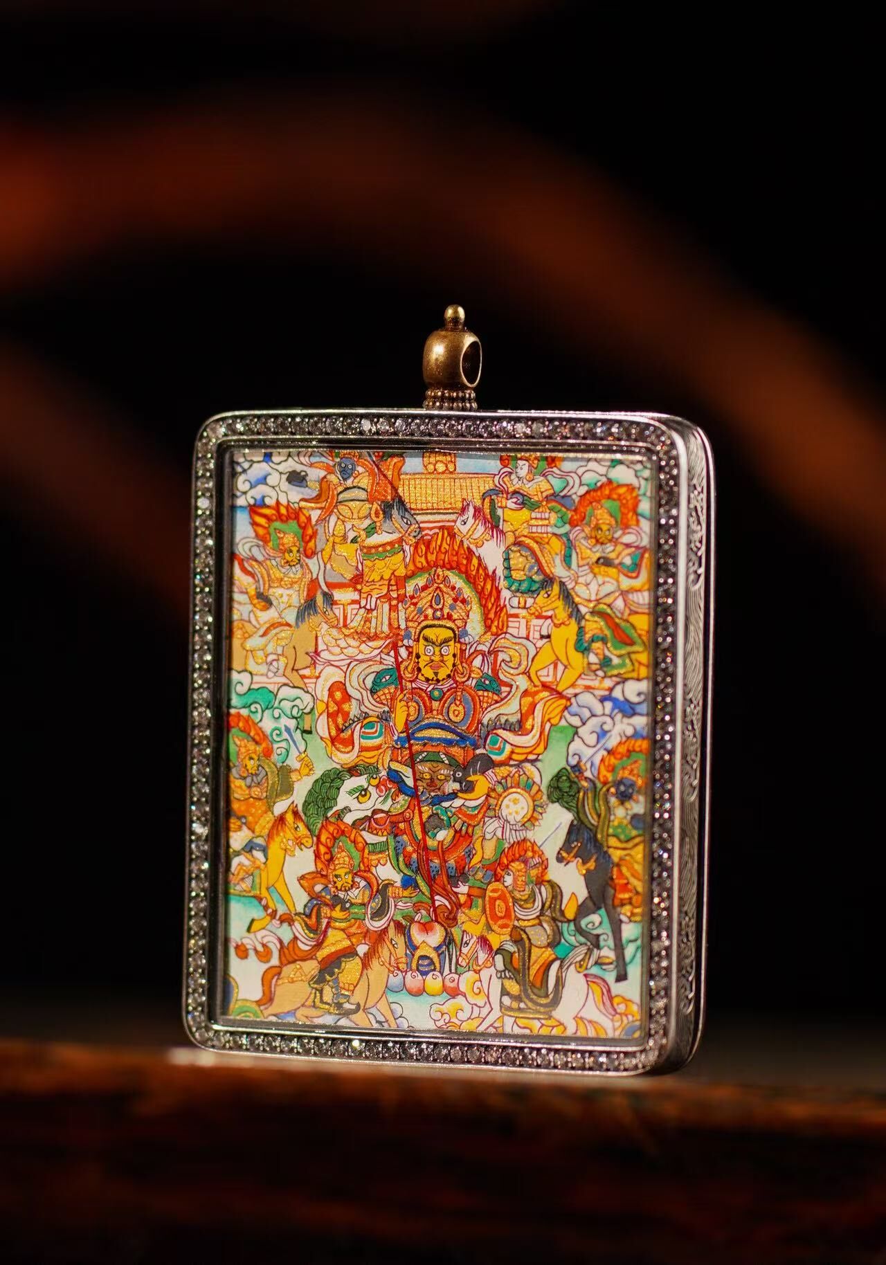 1111LS01-西藏-八馬財神唐卡（財寶天王） (B5)