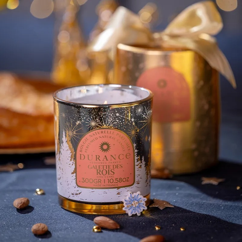 1DU1112-134 DURANCE 木芯蠟燭 - 國王蛋糕 #75548  (D-EU-E)