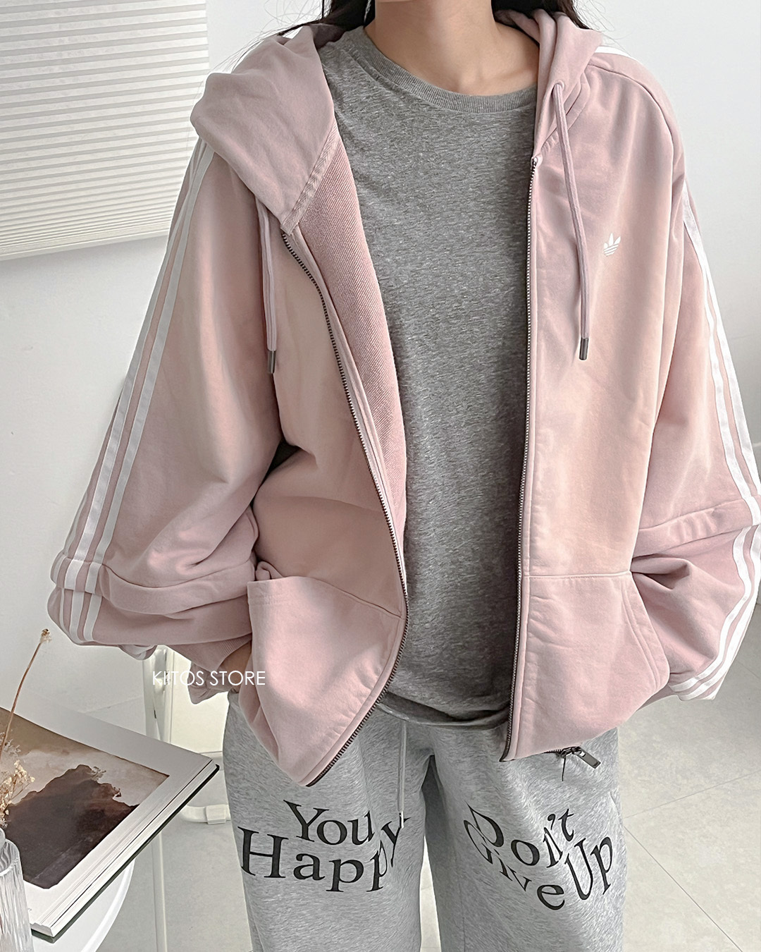 【預購/現貨】Adidas Originals bluza bawełniana Oversized Hoodie 連帽外套 袖子可拆式拉鍊 KE9804