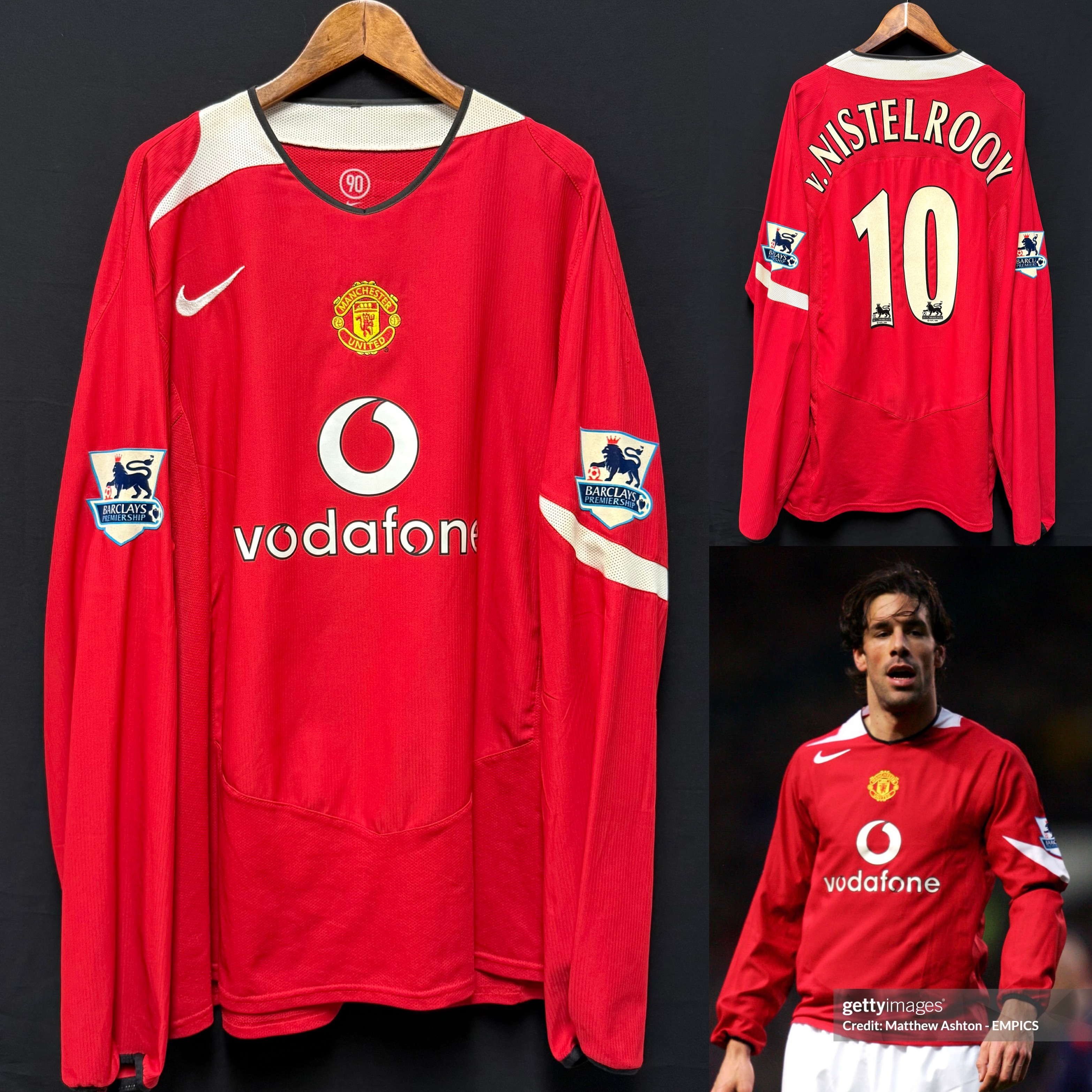 曼聯 2004-2006 Nike 主場長袖球衣 #10 v NISTELROOY