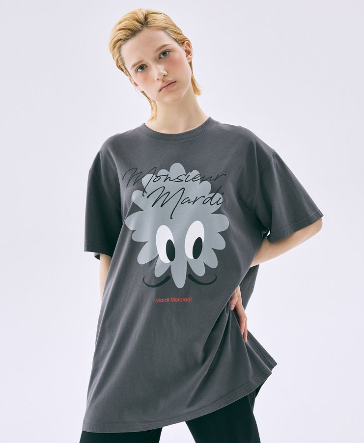 【韓國預購】AKR111122 MARDI UNISEX TSHIRT MONSIEUR 男女同款短袖上衣