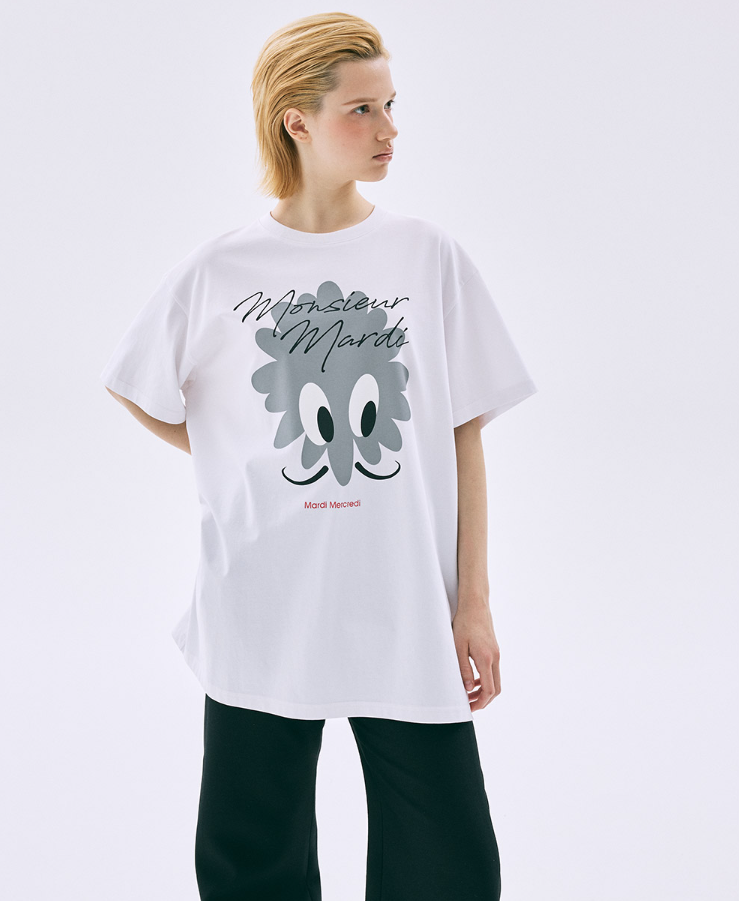 【韓國預購】AKR111122 MARDI UNISEX TSHIRT MONSIEUR 男女同款短袖上衣