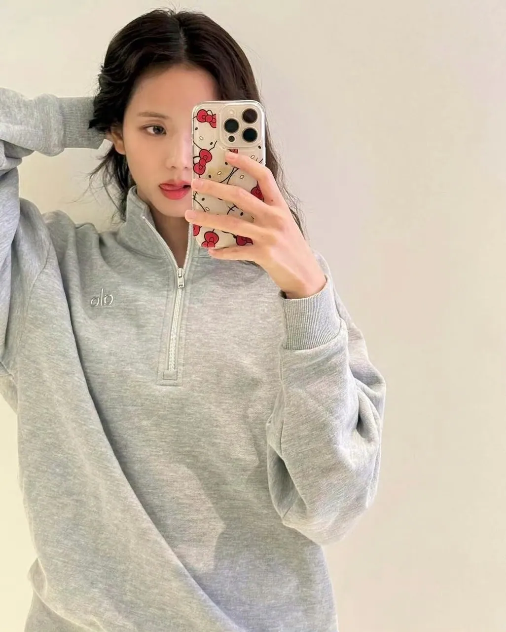 【限時預購】alo Accolade 1/4 Zip Pullover 小LOGO 金屬小標 半拉鍊大學T 高領 長袖 JISOO同款