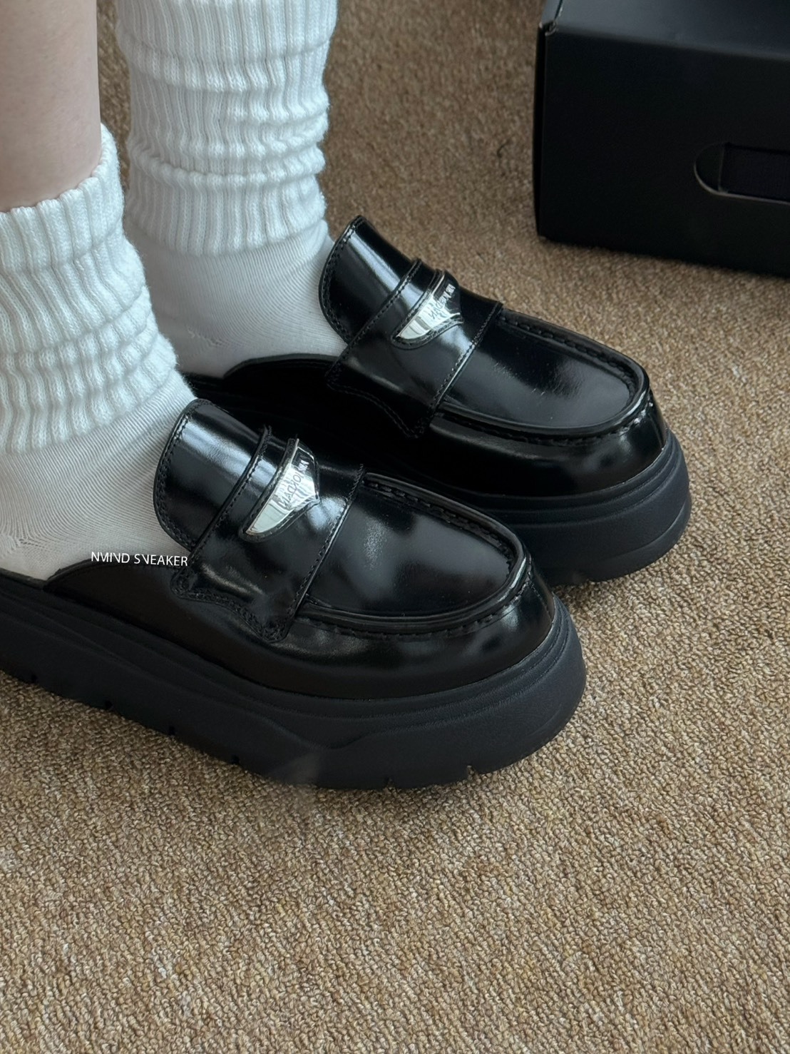 <快速出貨> AIR JORDAN MULE 黑銀 厚底穆勒鞋 樂福鞋