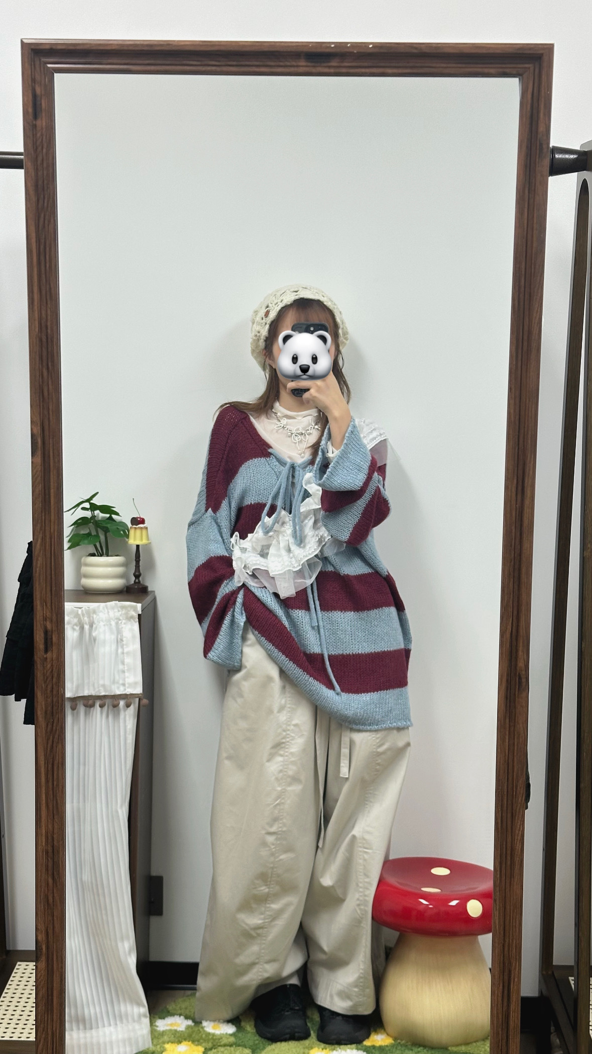 白色Lace皺皺Belt