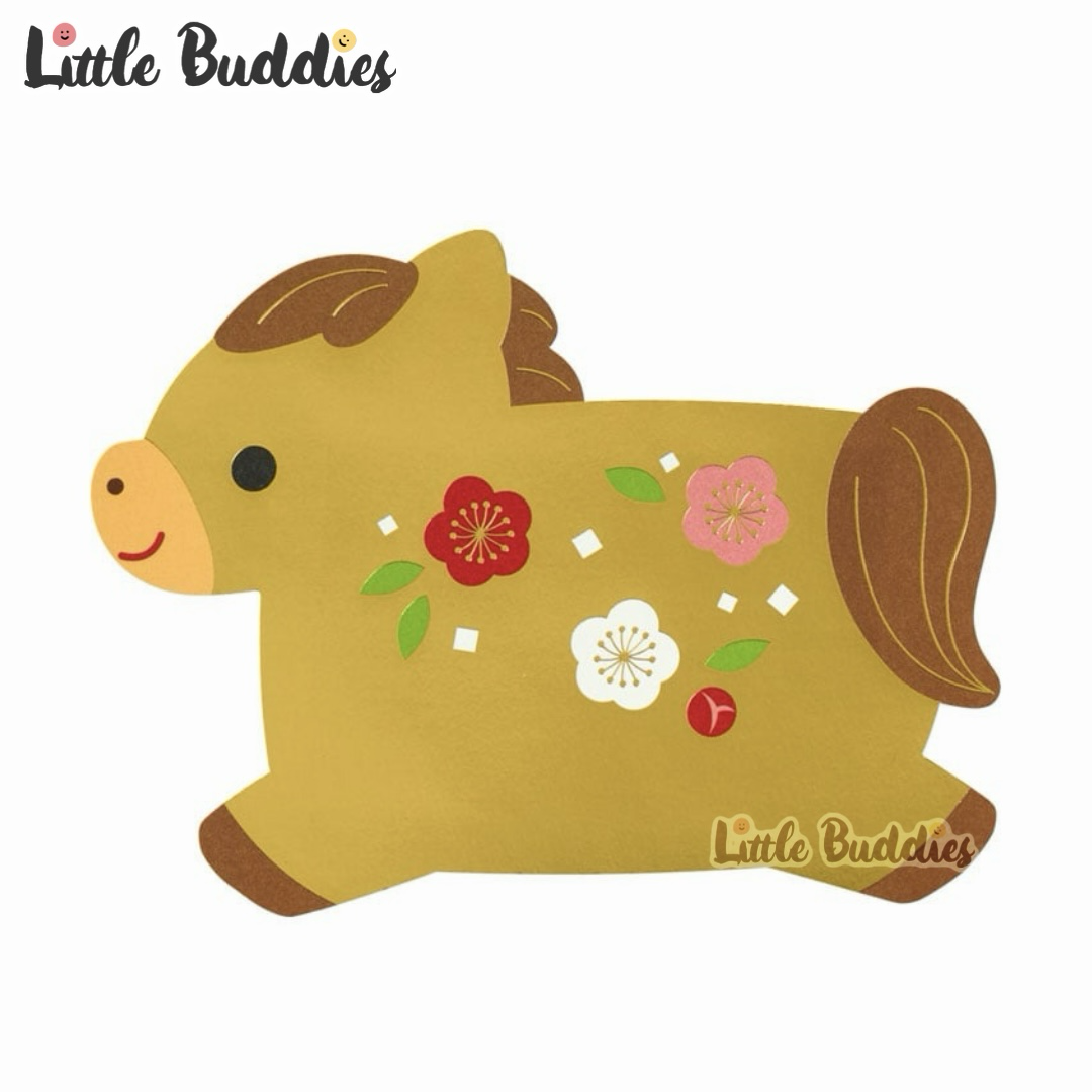 日本 2026賀年系列 D-Cut金色馬 利是封