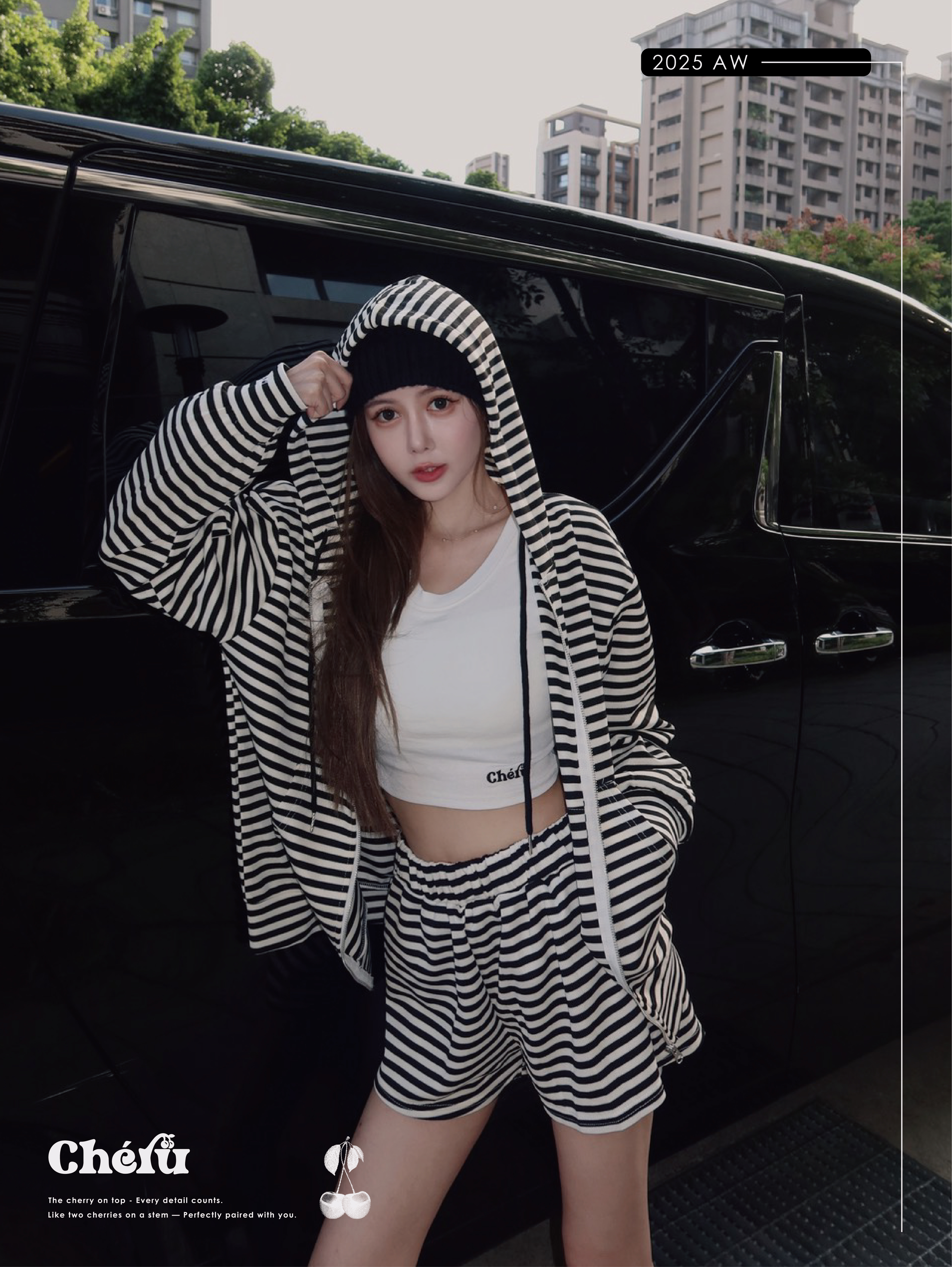 cheru條紋外套套裝 兩色