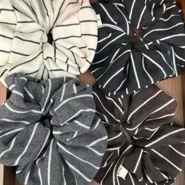 韓國針織條紋法圈 質感超好