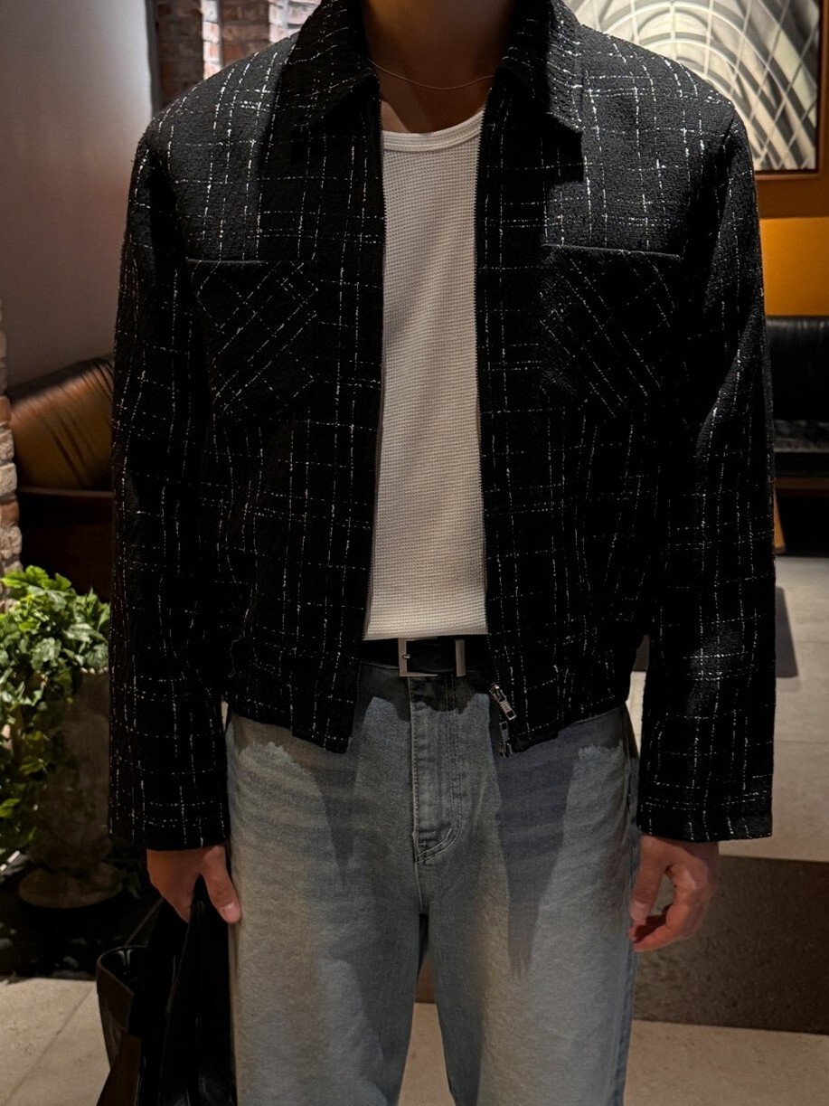 NOX 短版粗花呢小香外套