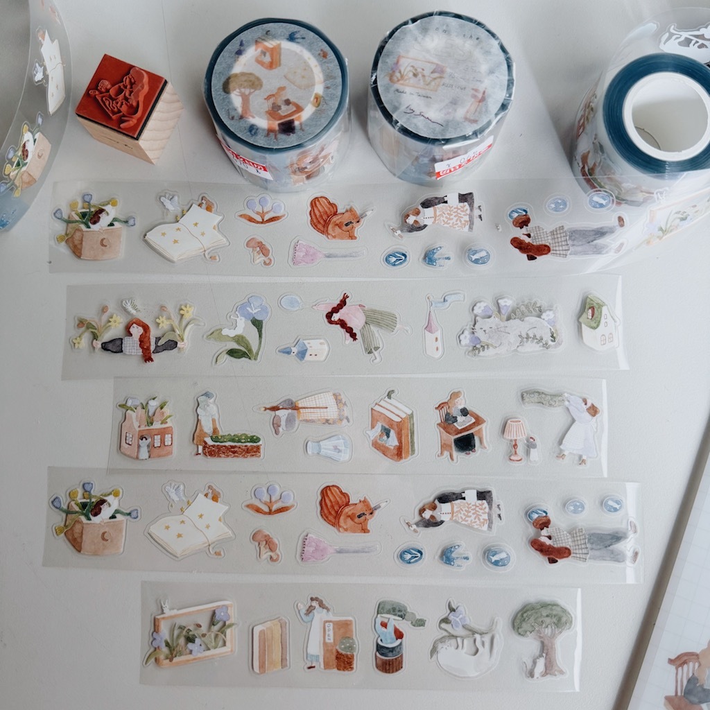 on the DESK 亮面割型 貼紙卷 PET膠帶 ｜森空