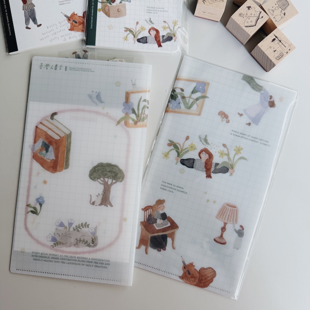 長型對折收納夾-文具拾光 ｜森空