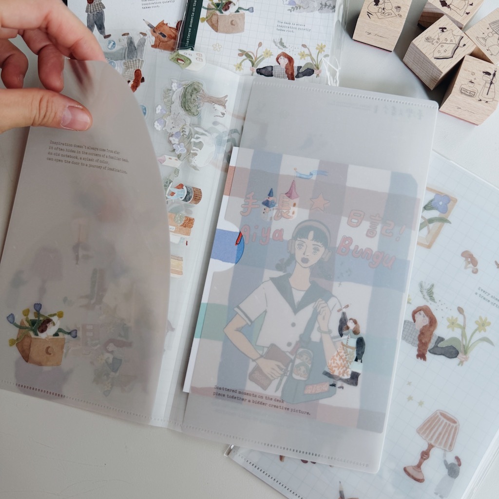 長型對折收納夾-文具拾光 ｜森空