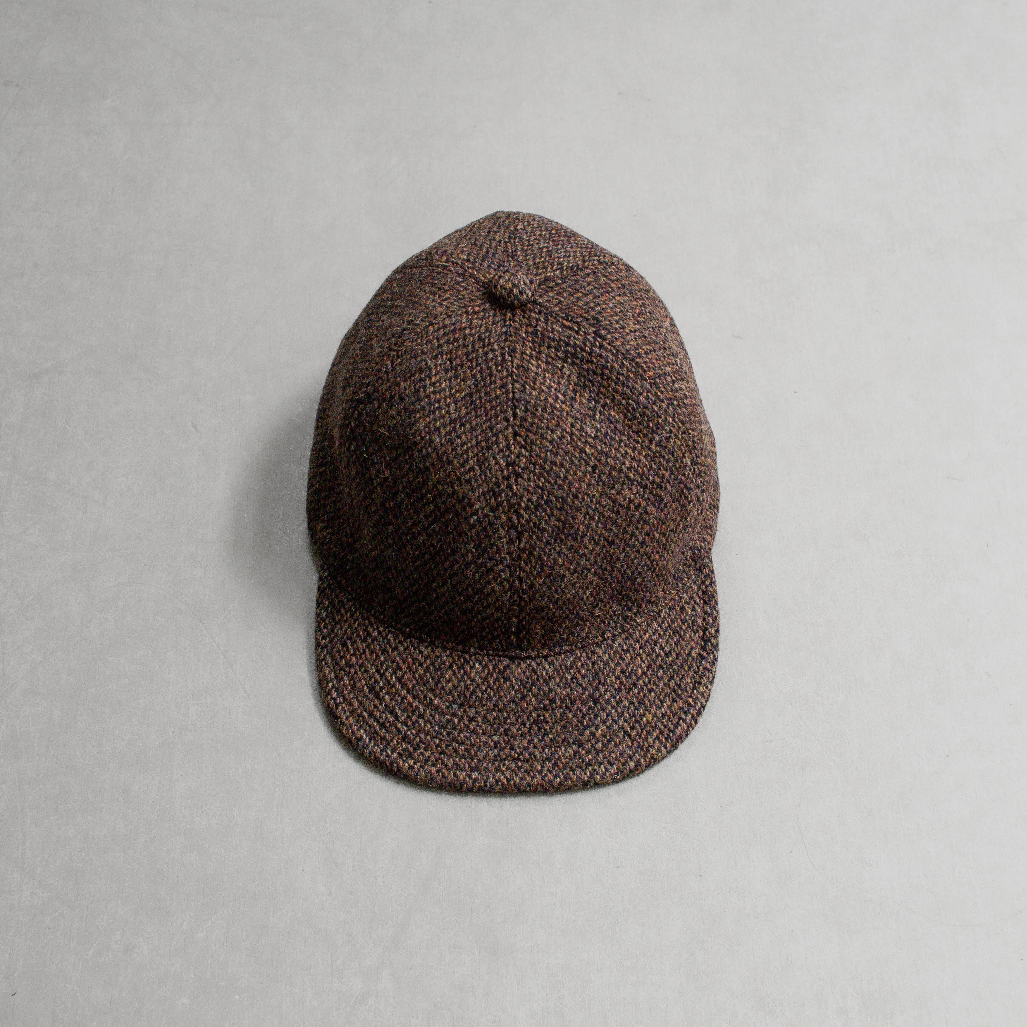 HIGHER HT25021 HARRIS TWEED OATMEAL CAP 羊毛 粗呢 棒球帽