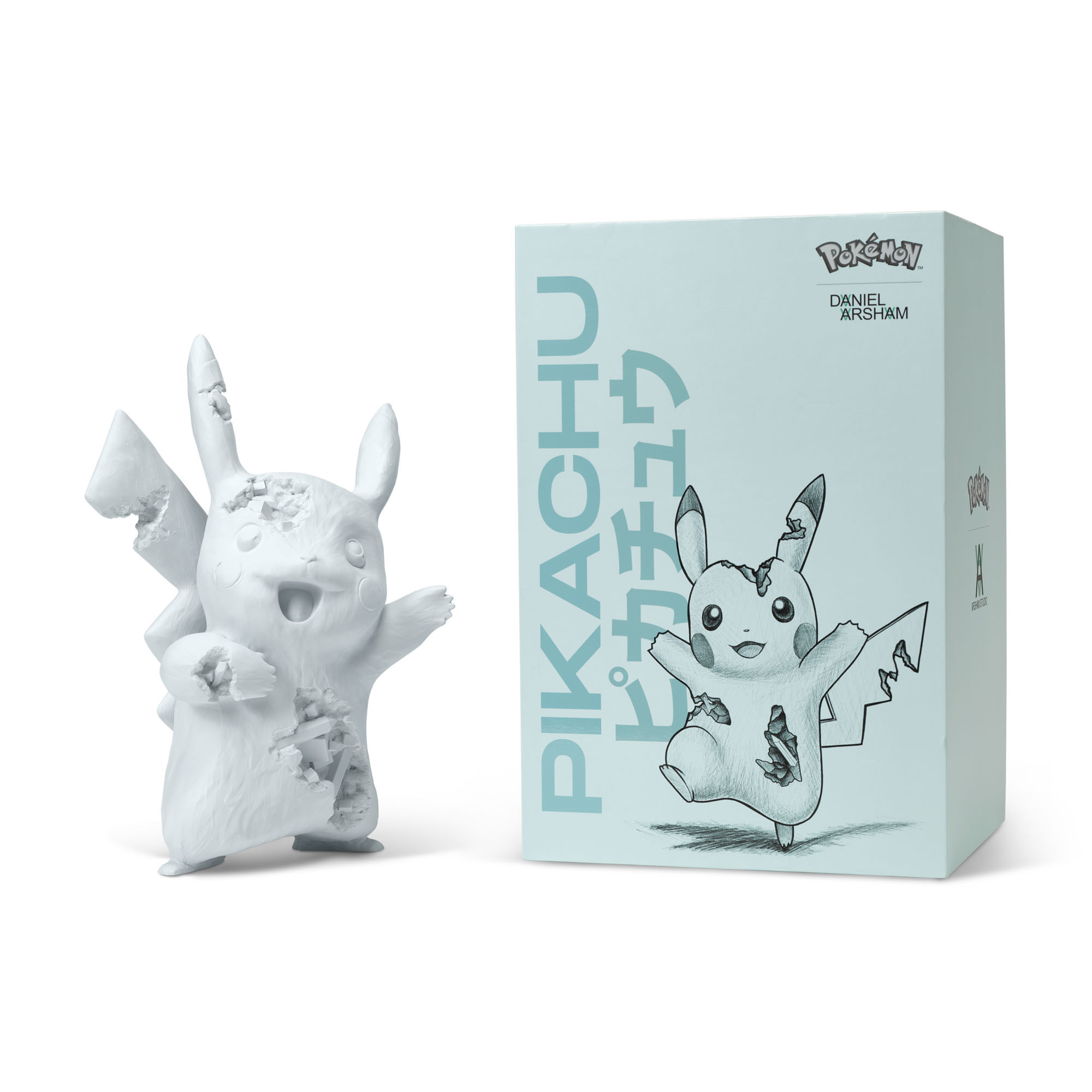 Daniel Arsham Pokemon Indigo Plateau Standing Pikachu Limited Edition Blue 寶可夢 石英高原 比卡超