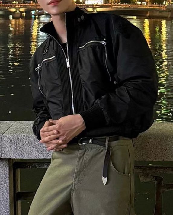 淨色企領拉鍊外套 LOCAL-023JK