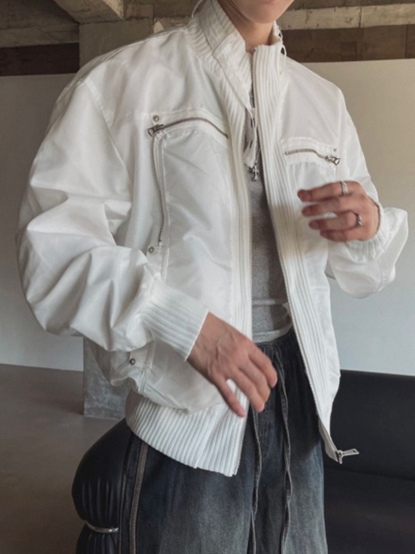 淨色企領拉鍊外套 LOCAL-023JK