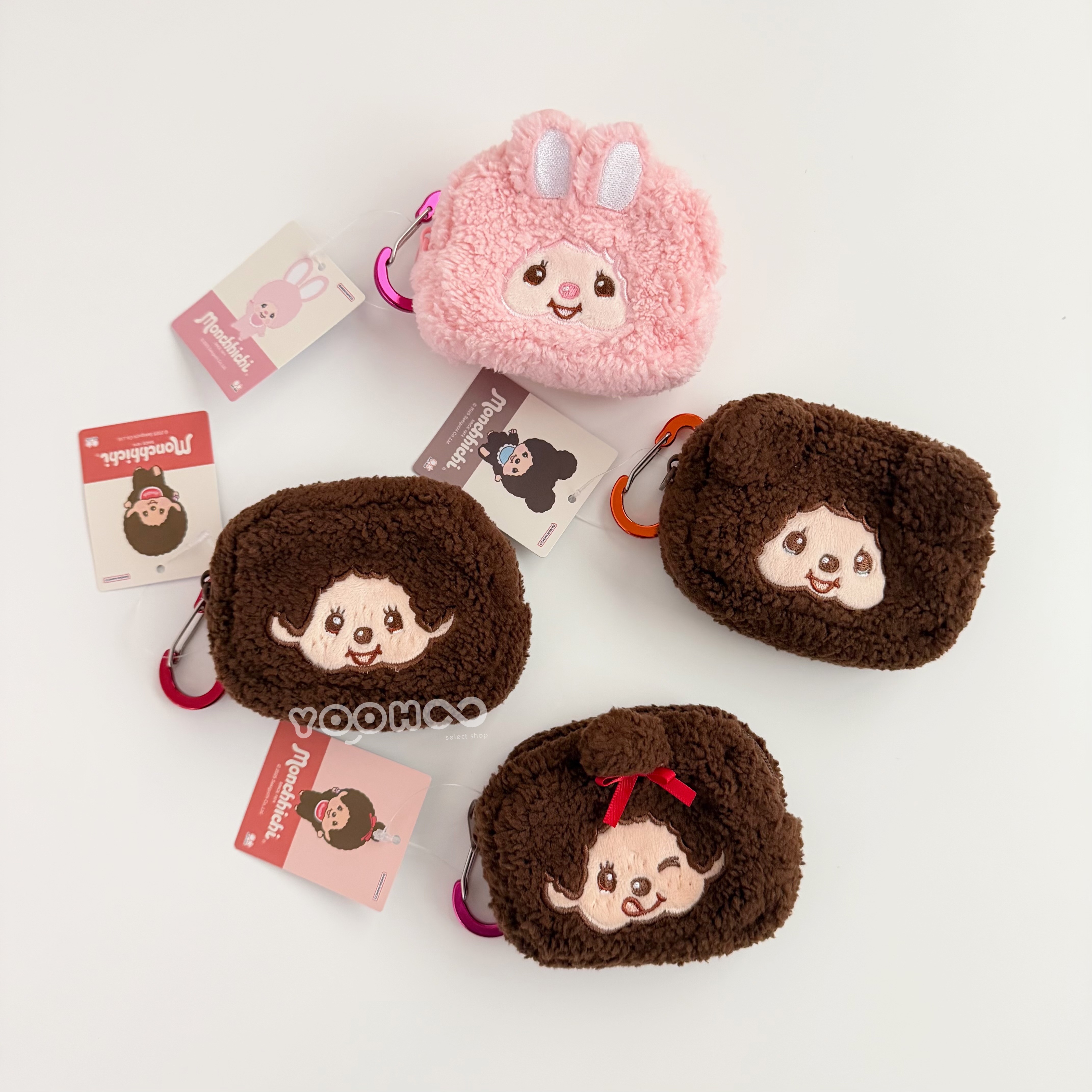 現貨┃Monchhichi 夢奇奇 毛茸茸 迷你 收納包 吊飾 兔子 熊