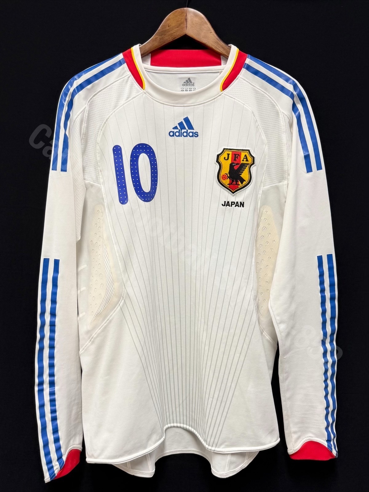 (更衣室版) 日本隊 2008-2010 Adidas 作客長袖更衣室球員版球衣 #10 NAKAMURA